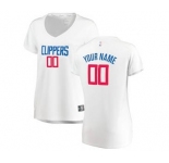 Women's LA Clippers White Custom Basketball Jersey - Association Edition