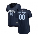 Women's Memphis Grizzlies Navy Custom Basketball Jersey - Icon Edition