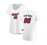 Women's Miami Heat White Custom Basketball Jersey - Association Edition