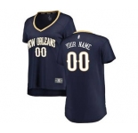 Women's New Orleans Pelicans Navy Custom Basketball Jersey - Icon Edition