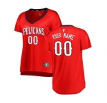 Women's New Orleans Pelicans Red Custom Basketball Jersey