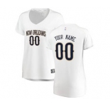 Women's New Orleans Pelicans White Custom Basketball Jersey - Association Edition