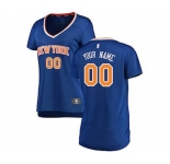 Women's New York Knicks Royal Custom Basketball Jersey - Icon Edition