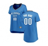Women's Oklahoma City Thunder Blue Custom Basketball Jersey - Icon Edition