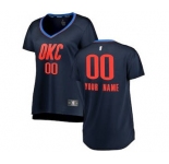 Women's Oklahoma City Thunder Navy Custom Basketball Jersey