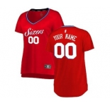 Women's Philadelphia 76ers Red Custom Basketball Jersey