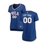 Women's Philadelphia 76ers Royal Custom Basketball Jersey - Icon Edition