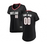 Women's Portland Trail Blazers Black Custom Basketball Jersey - Icon Edition