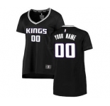 Women's Sacramento Kings Black Custom Basketball Jersey