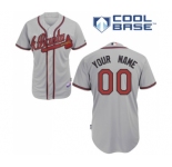 Atlanta Braves Personalized custom Grey Baseball Jersey