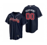 Men's Atlanta Braves Active Player Custom Navy Cool Base Stitched Baseball Jersey