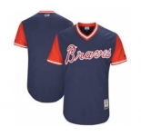 Men's Atlanta Braves Customized Navy 2017 Little League World Series Players Weekend Jersey