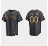 Men  Custom Houston Astros 2022 Mlb All Star Game Charcoal Replica Jersey