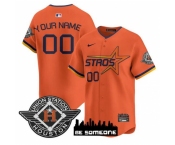 Men's Houston Astros Active Player Custom Orange 2025 City Connect Limited Stitched Baseball Jersey