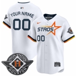Men's Houston Astros Active Player Custom White 2025 City Connect Limited Stitched Baseball Jersey