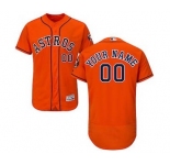 Men's Houston Astros Customized Alternate Orange Flex Base Custom Baseball Baseball Jersey