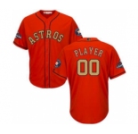 Men's Houston Astros Customized Orange 2018 Gold Program Cool Base Stitched Baseball Jersey