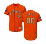 Men's Houston Astros Customized Orange FlexBase 2018 Gold Program Stitched Baseball Jersey