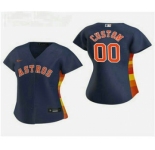 Women's Custom Houston Astros 2020 Navy Alternate Nike Jersey