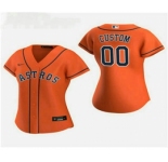Women's Custom Houston Astros 2020 Orange Alternate Nike Jersey