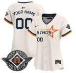 Women's Houston Astros Active Player Custom Cream 2025 City Connect Limited Stitched Baseball Jersey