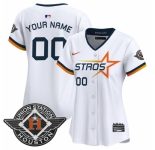 Women's Houston Astros Active Player Custom White 2025 City Connect Limited Stitched Baseball Jersey
