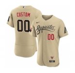 Men's Arizona Diamondbacks ACTIVE PLAYER Custom 2021 Gold City Connect Flex Base Stitched Baseball Jersey