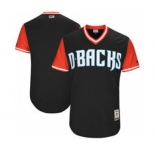Men's Arizona Diamondbacks Customized Black 2017 Little League World Series Players Weekend Jersey