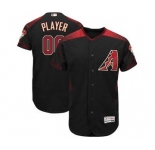 Men's Arizona Diamondbacks Customized Black Crimson Alternate Flex Base Custom Baseball Baseball Jersey