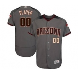 Men's Arizona Diamondbacks Customized Gray 2017 Flex Base Custom Baseball Baseball Jersey