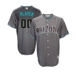 Men's Arizona Diamondbacks Customized Gray Teal 2017 Cool Base Custom Baseball Baseball Jersey