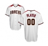 Men's Arizona Diamondbacks Customized White Sedona Red Cool Base Custom Baseball Baseball Jersey