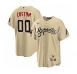 Men's Arizona Diamondbacks Gold ACTIVE PLAYER Custom 2021 City Connect Cool Base Stitched Baseball Jersey