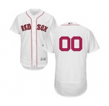 Men's Boston Red Sox Customized Home White Flex Base Custom Baseball Baseball Jersey