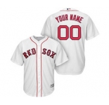 Men's Boston Red Sox Customized White Cool Base Custom Baseball Baseball Jersey