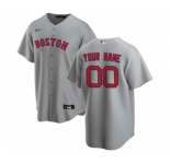 Men's Boston Red Sox Road 2020 Baseball Custom Cool Base Jersey - Gray