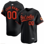 Men Baltimore Orioles Nike Black Alternate Limited Custom Jersey