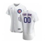 Men's Chicago Cubs 2020 Home Custom Flexbase Jersey - White Royal