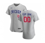 Men's Chicago Cubs Custom Gray Road 2020 Authentic Team Baseball Jersey