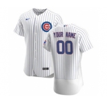 Men's Chicago Cubs Custom White Home 2020 Authentic Player Baseball Jersey