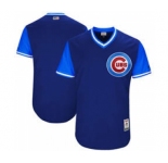 Men's Chicago Cubs Customized Navy 2017 Little League World Series Players Weekend Jersey