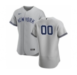 Men's New York Yankees Custom Gray Road 2020 Authentic Player Baseball Jersey
