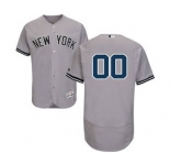 Men's New York Yankees Customized Road Gray Flex Base Custom Baseball Baseball Jersey