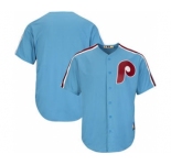 Custom Philadelphia Phillies Light Blue Cooperstown Cool base Jersey