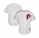 Custom Philadelphia Phillies White Cooperstown Cool base Jersey