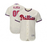 Men's Philadelphia Phillies Customized Cream Alternate Flex Base Custom Baseball Baseball Jersey