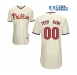 Philadelphia Phillies personalized Custom cream Baseball Jersey