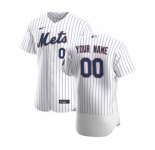 Men's New York Mets 2020 Home Custom Flexbase Jersey - White Royal