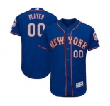Men's New York Mets Customized Royal Gray 2017 Alternate Flex Base Custom Baseball Baseball Jersey