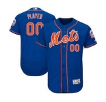 Men's New York Mets Customized Royal Orange 2017 Alternate Flex Base Custom Baseball Baseball Jersey